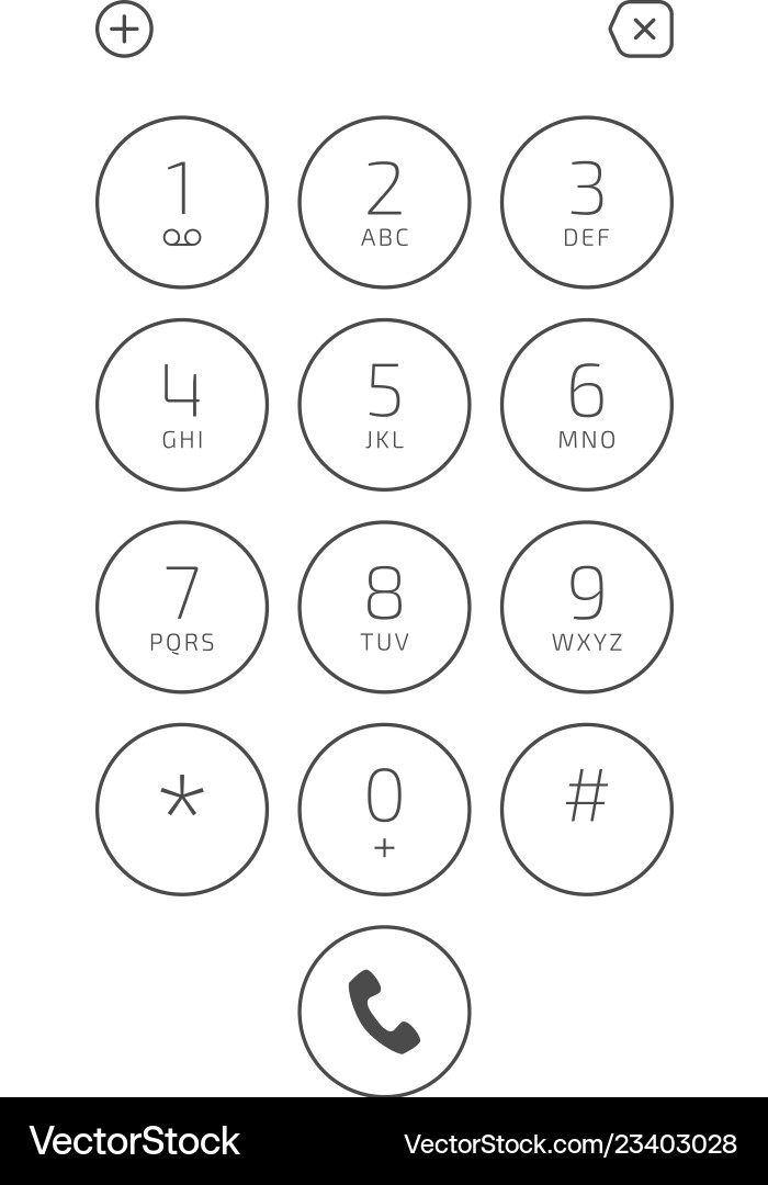 Smartphone Keypad Interface Vector Image