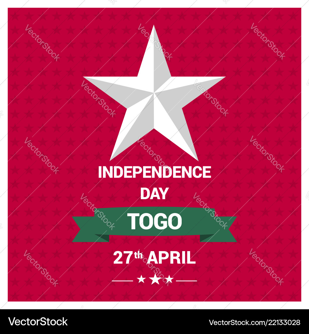 Togo flag design vector image