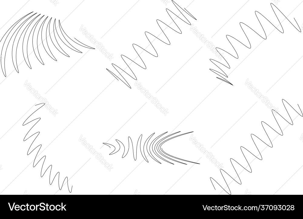 Wavy waving lines abstract design element sinious Wavy waving lines abstract design element sinious vector image