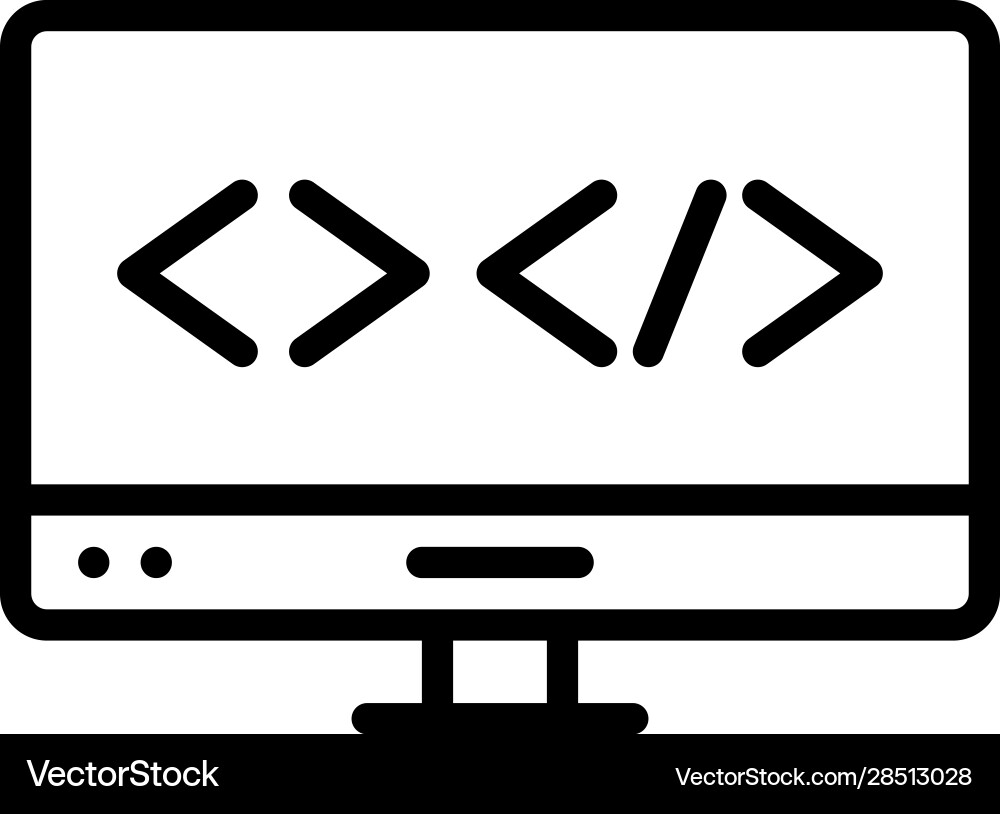 Web coding vector image
