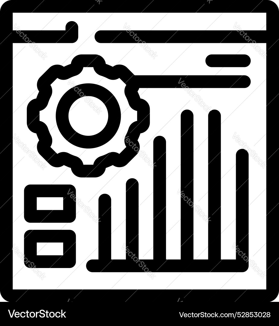 Website analytics showing growing statistics Vector Image
