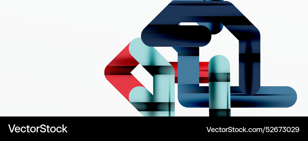 Abstract background - colorful lines composition Vector Image