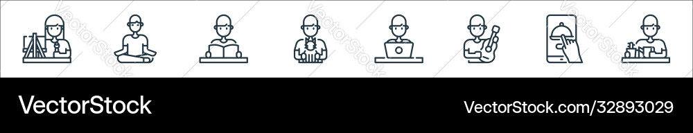 Bleiben Sie bei Home Line Icons lineare Set Qualität Bleiben Sie bei Home Line Icons lineare Set Qualität vektorbild