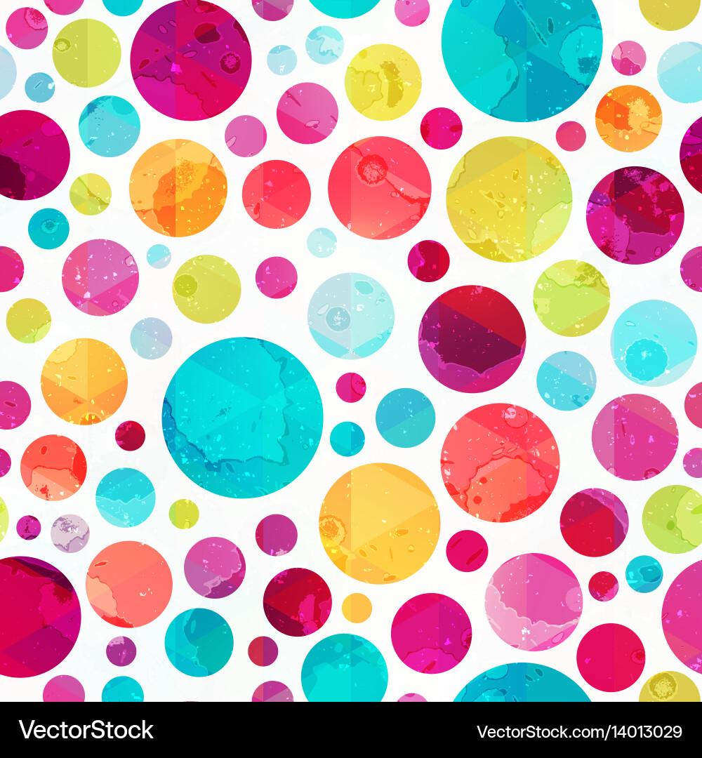 Bright circle seamless pattern Royalty Free Vector Image