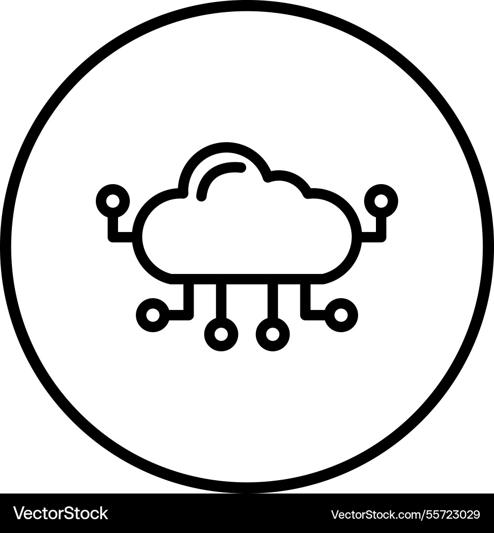 Cloud computing icon design vector image