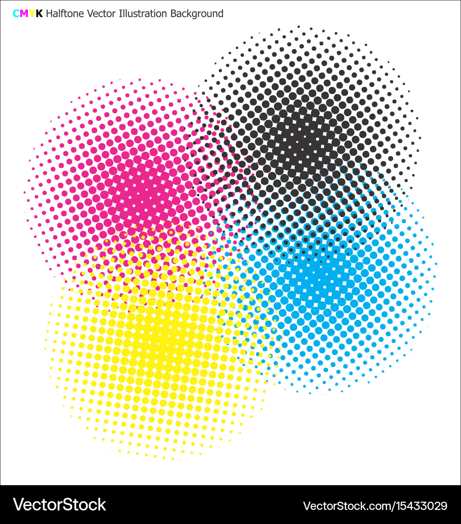 CMYK Halftone Pattern Background vector image