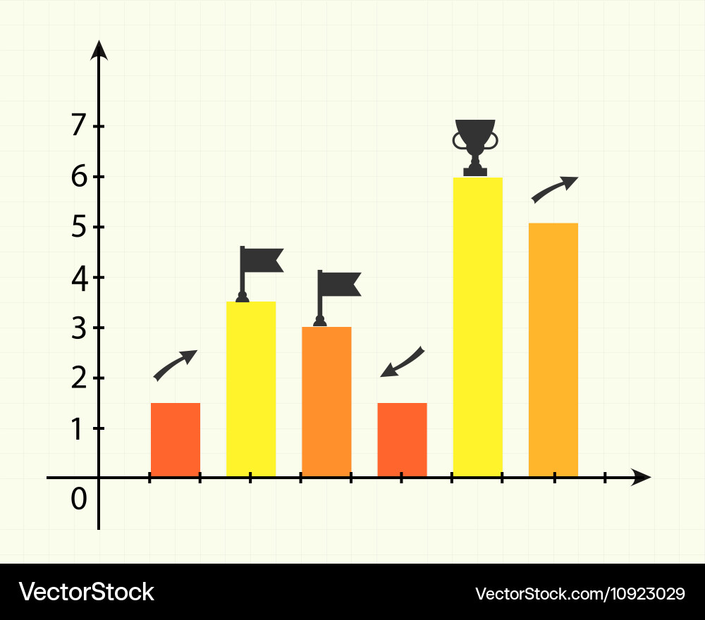 Graphics in for presentation vector image