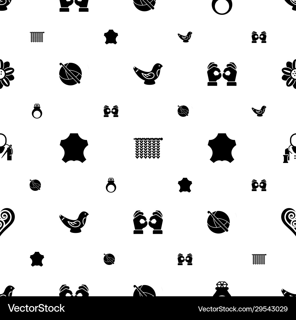 Handmade icons pattern seamless included editable Vector Image