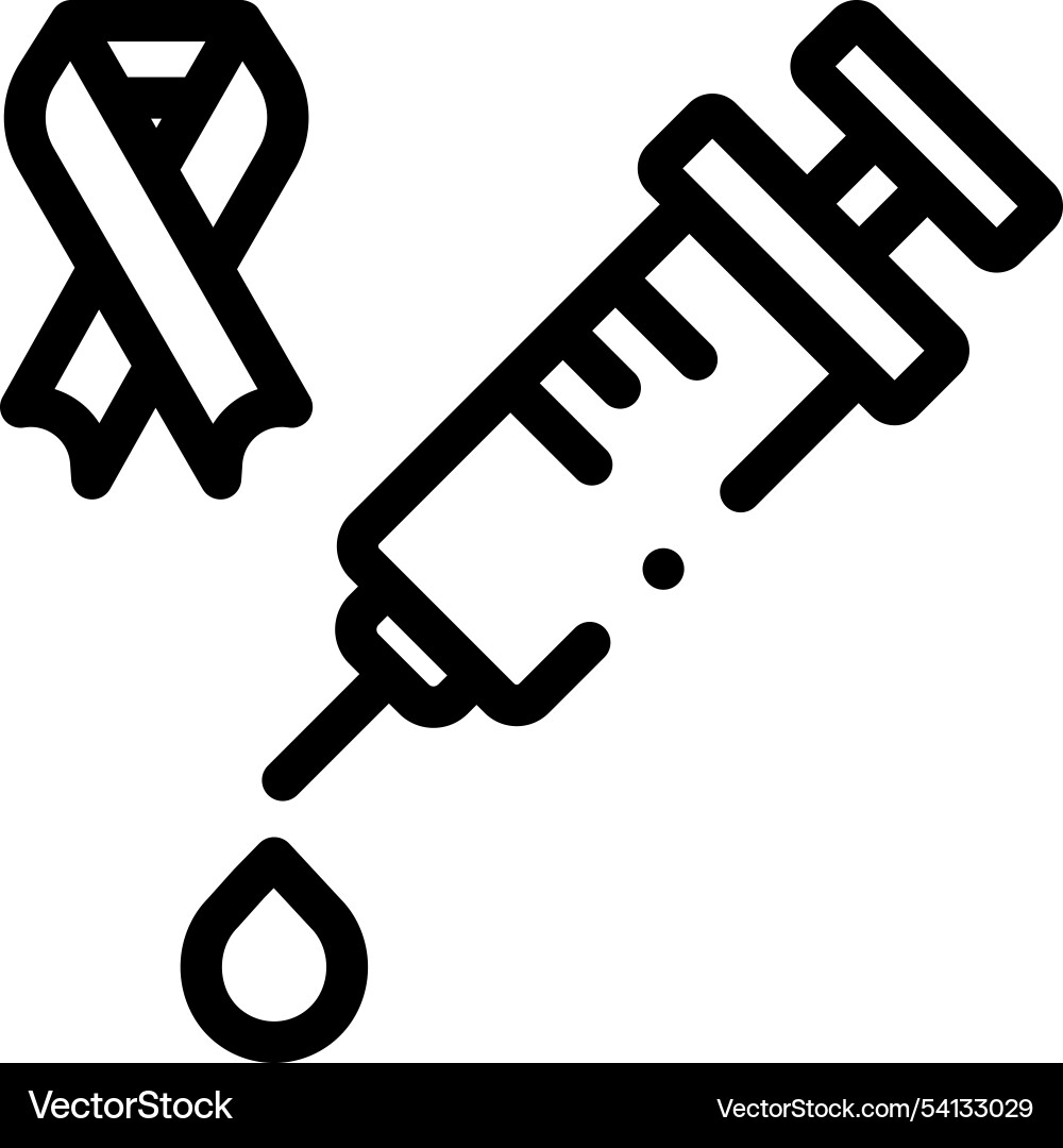 Injection icon thin linear style design isolated Vector Image