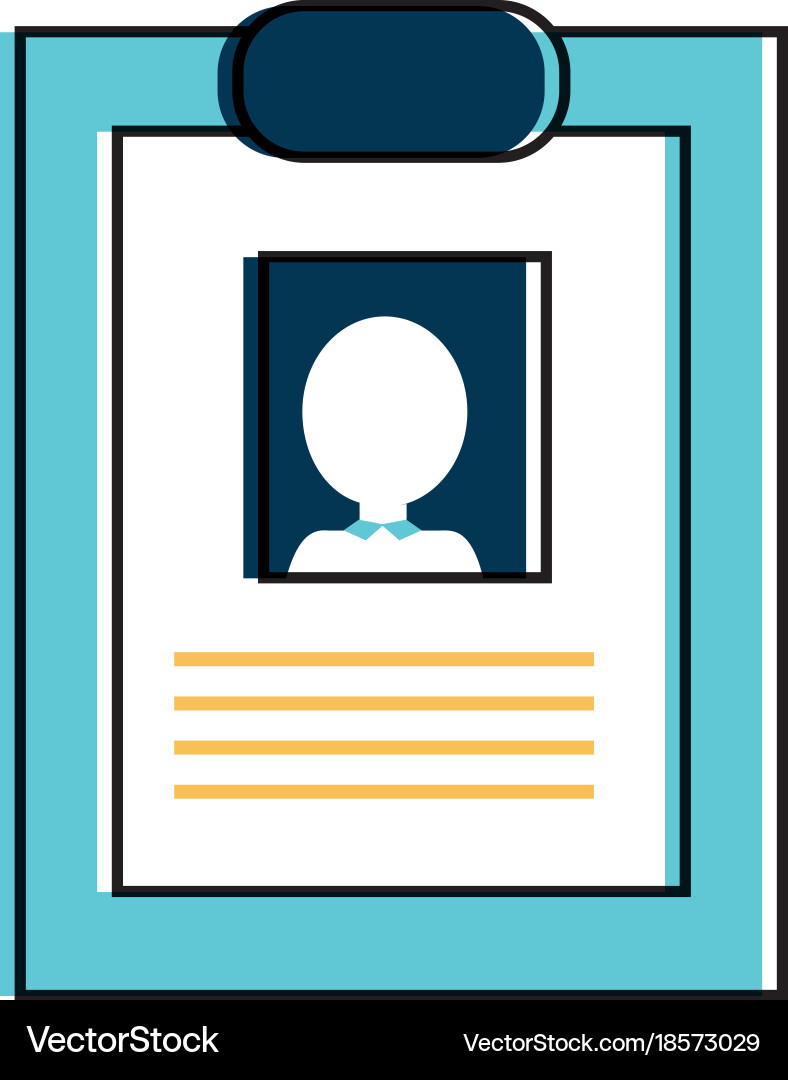 Isolated cv design Vector Image