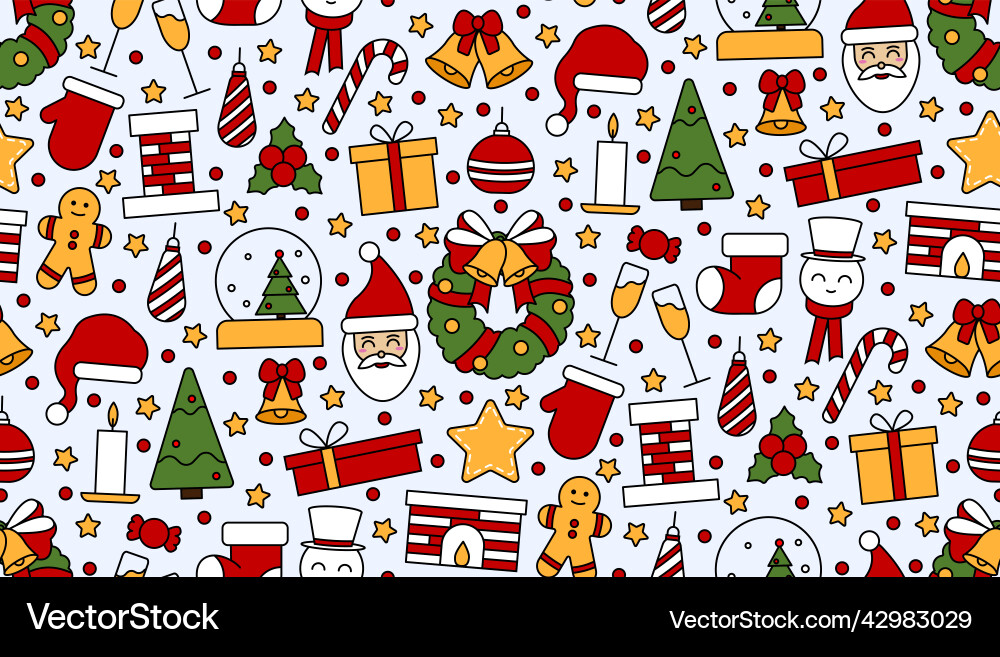 Seamless repeating pattern with christmas Seamless repeating pattern with christmas Vector Image
