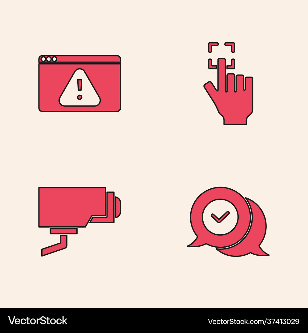 Set check mark in speech bubble browser Set check mark in speech bubble browser vector image