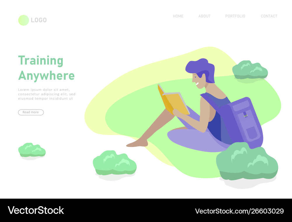 Set web page design templates with relaxed Set web page design templates with relaxed vector image