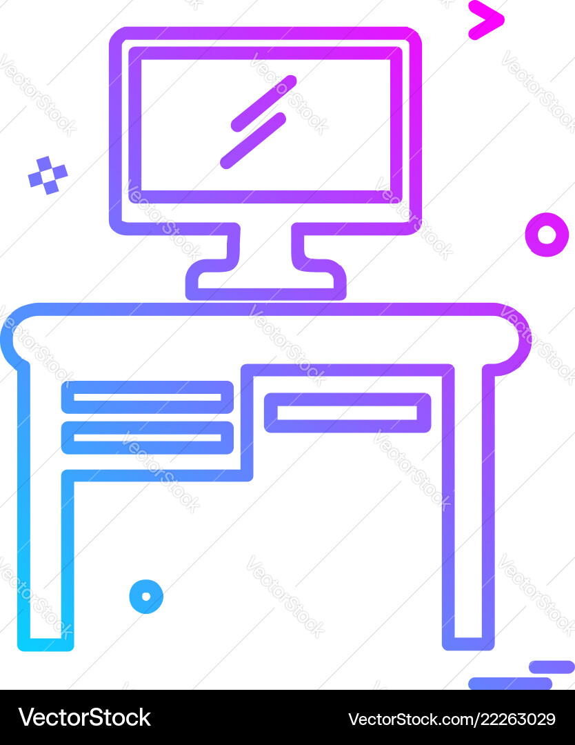 Study table icon design Study table icon design vector image