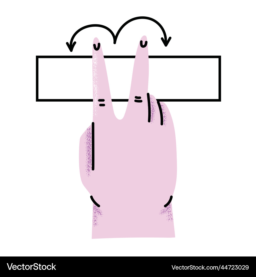 Touch screen gesture icon hand click Vector Image