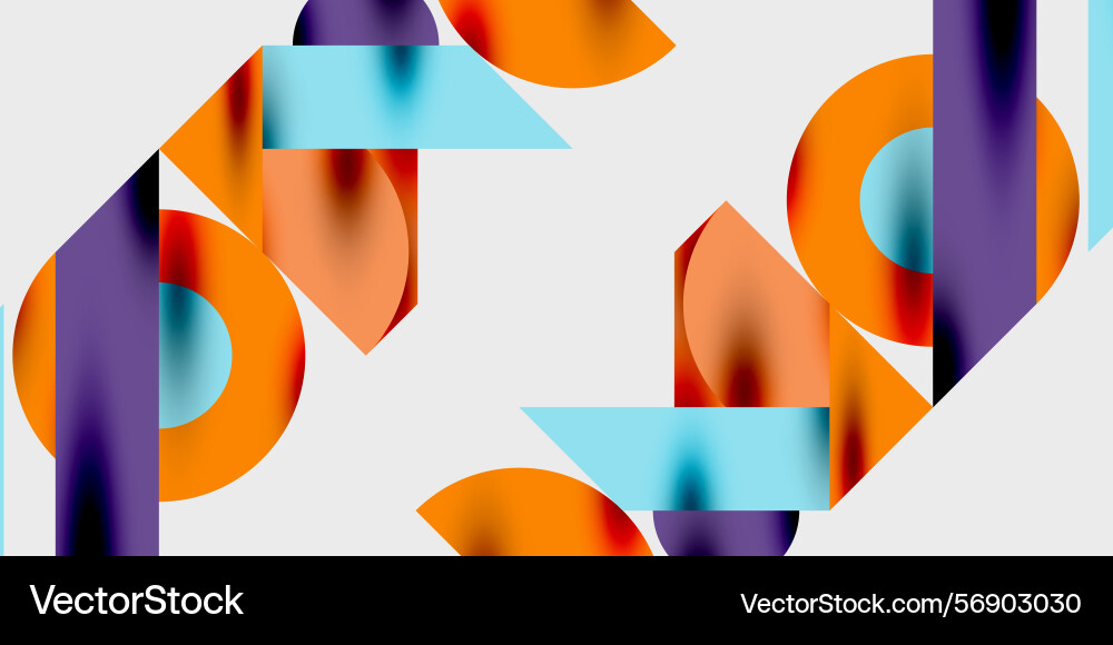 Abstract shapes overlap creating dynamic Abstract shapes overlap creating dynamic Vector Image