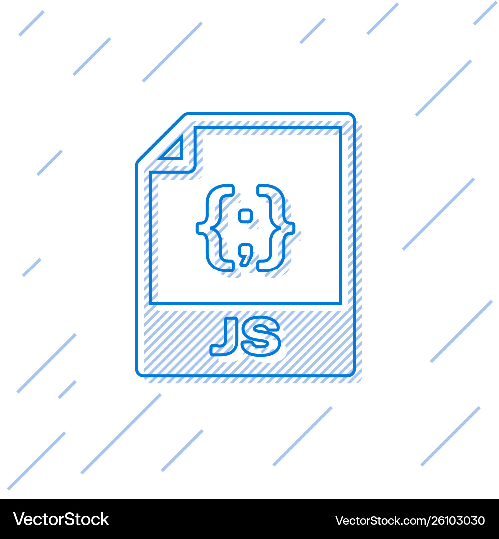 Blue js file document icon download button Blue js file document icon download button Vector Image