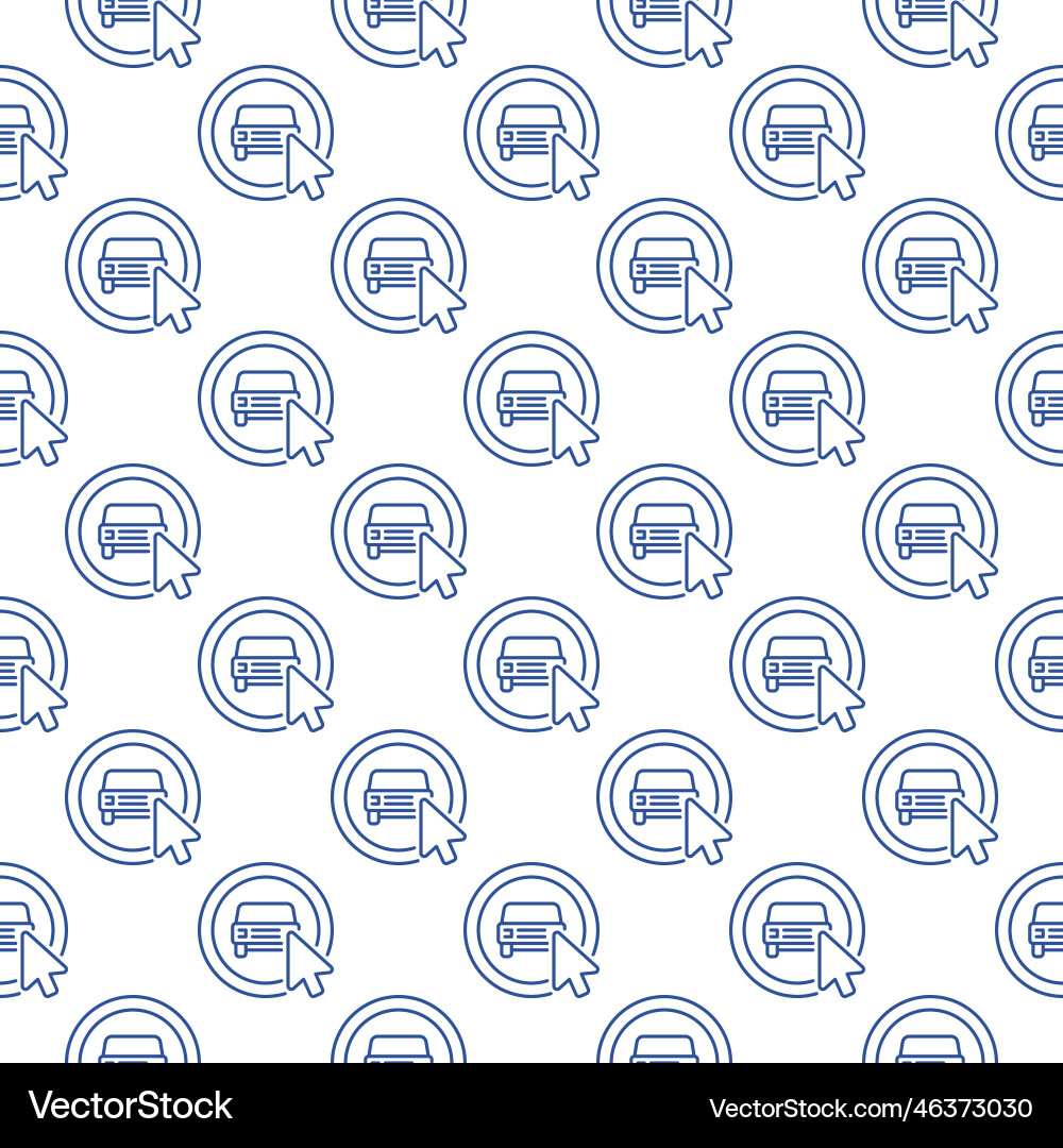Click on carsharing app button line seamless Click on carsharing app button line seamless Vector Image