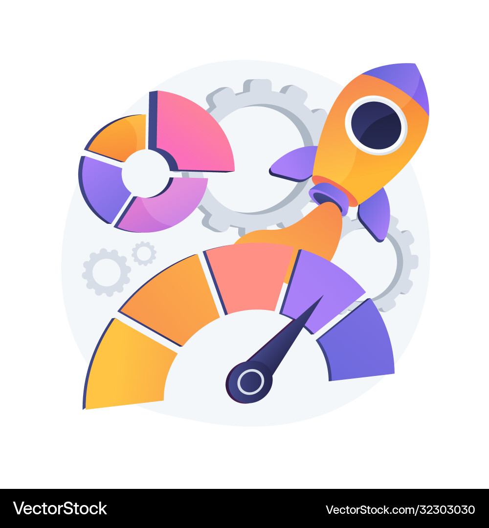 Computer performance boost concept metaphor Computer performance boost concept metaphor vector image