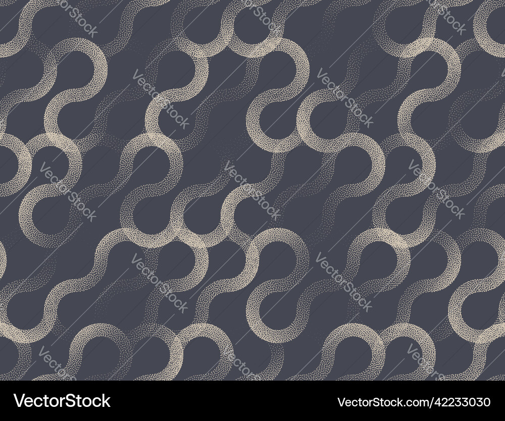 Curved Line Pattern - Retro Circles Vector Image