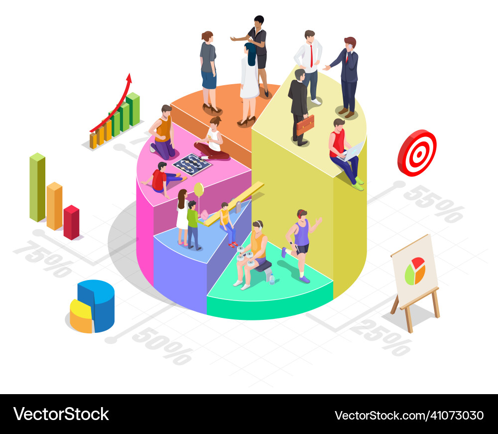Customer Segmentation & Targeting vector image