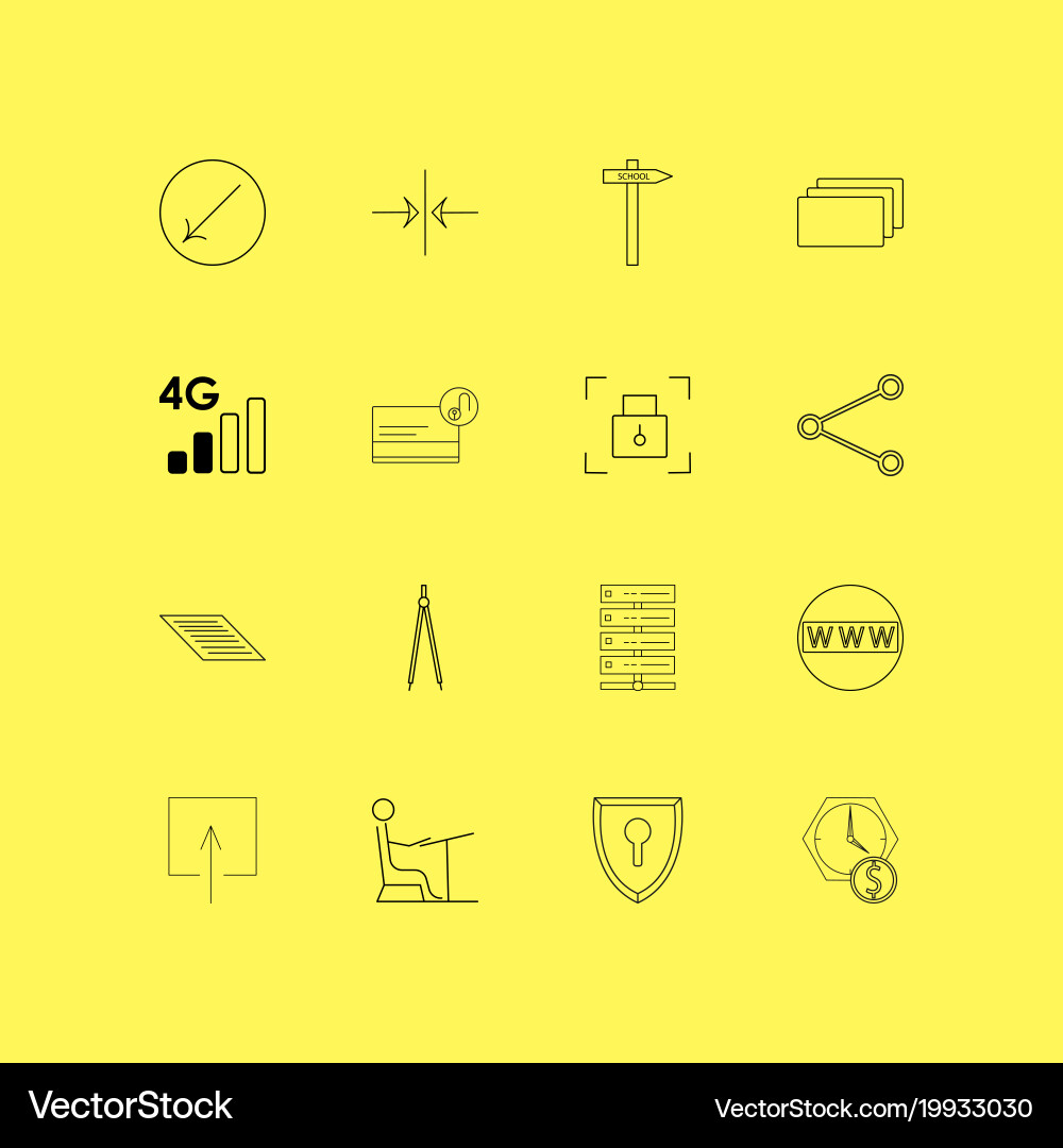 Essential linear icon set simple outline icons Vector Image