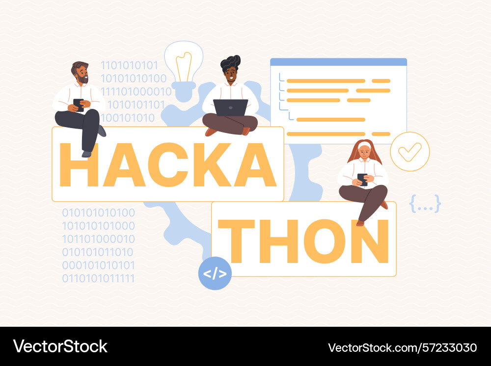 Hackathon infographic banner programmers web Hackathon infographic banner programmers web vector image