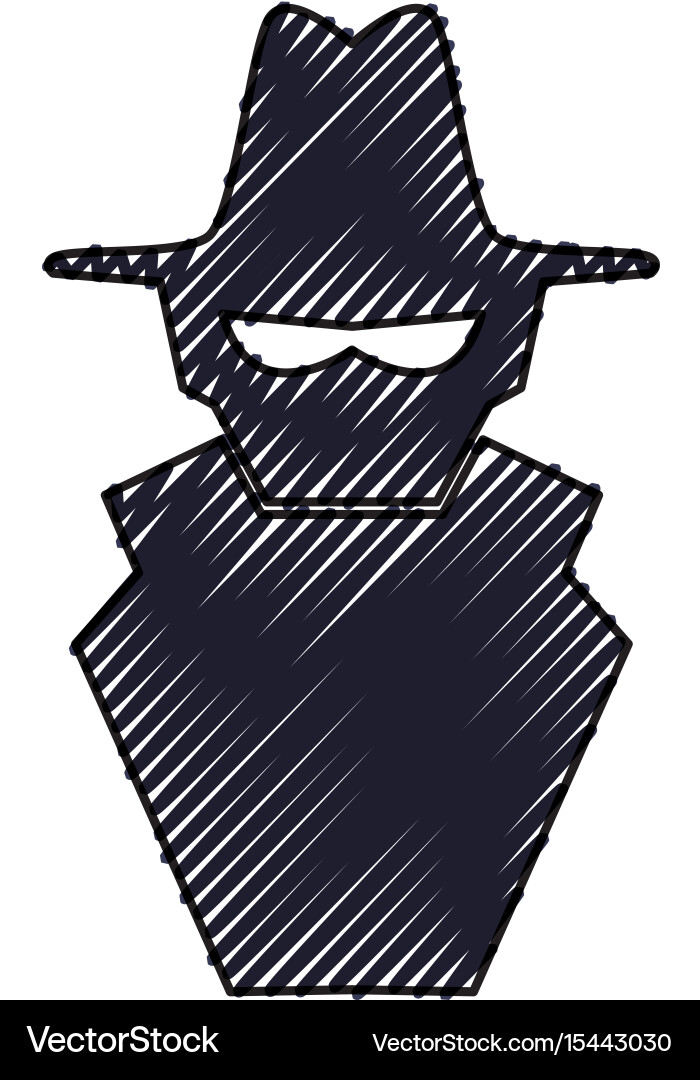 Isolated spy hacker vector image