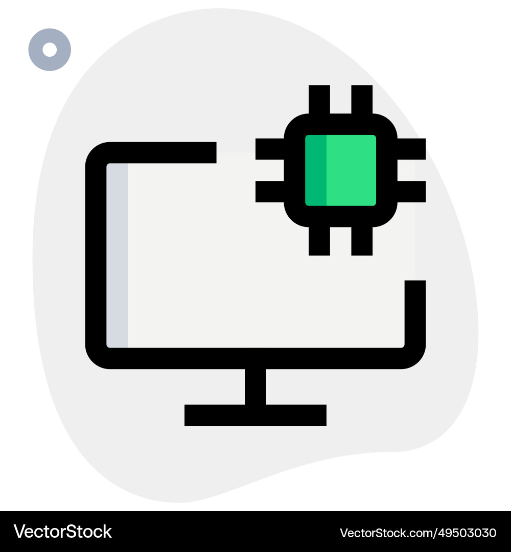 Microchip an essential component of computer vector image