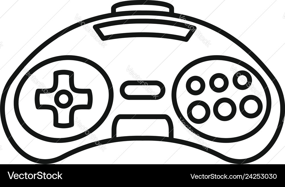 Videogame controller icon outline style Videogame controller icon outline style vector image