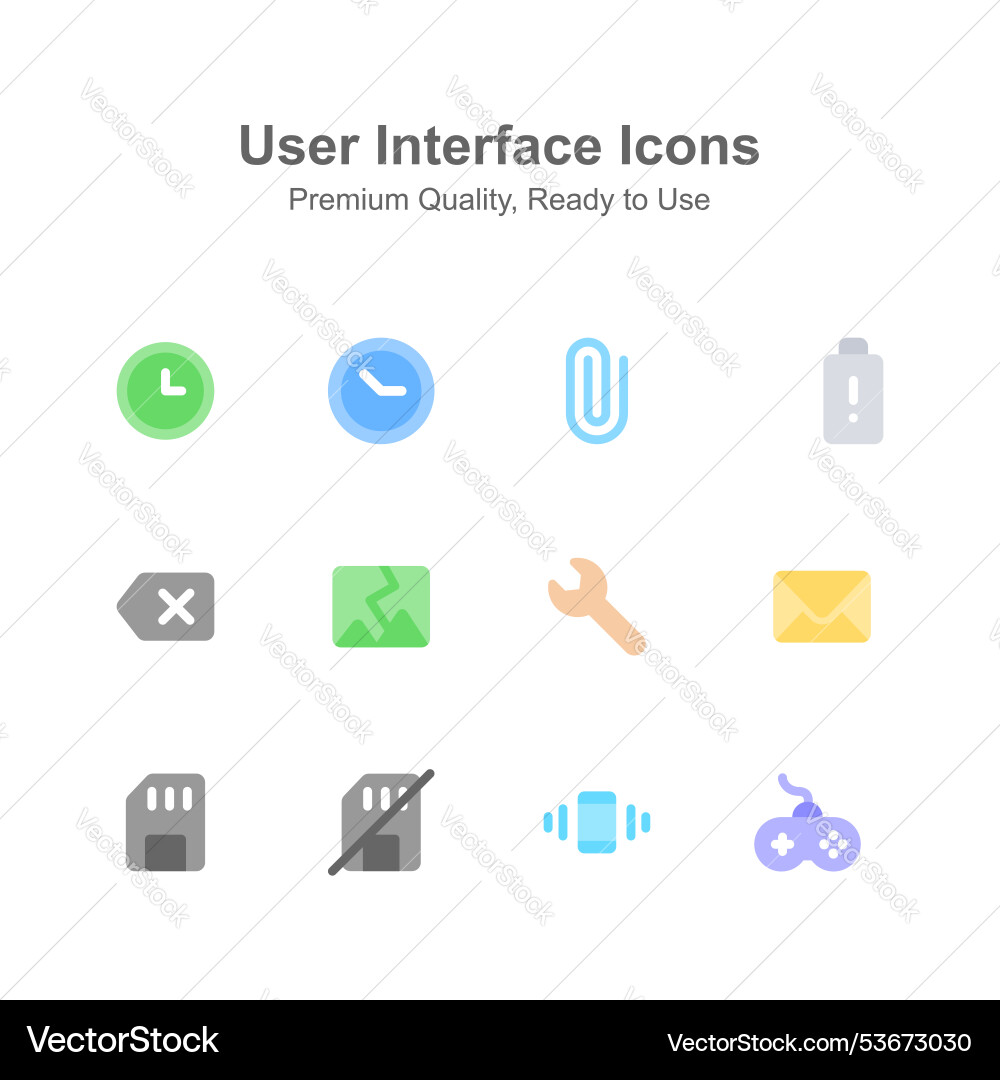 Visually appealing user interface icons set ready Visually appealing user interface icons set ready Vector Image