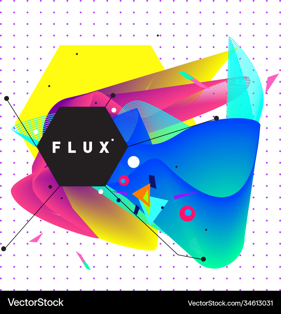 3d colorful wave background dynamic flux effect 3d colorful wave background dynamic flux effect Vector Image