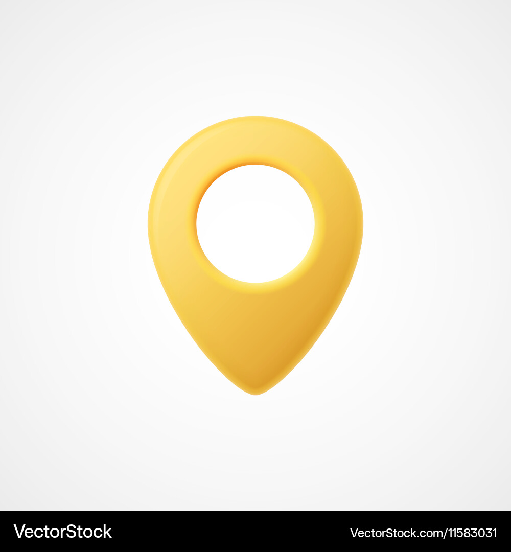 3d map pointer icon markers vector image