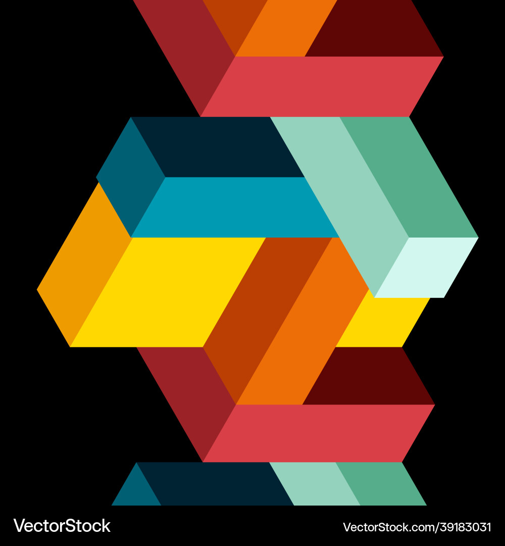 Abstract background 3d cubes cubic elements Abstract background 3d cubes cubic elements vector image