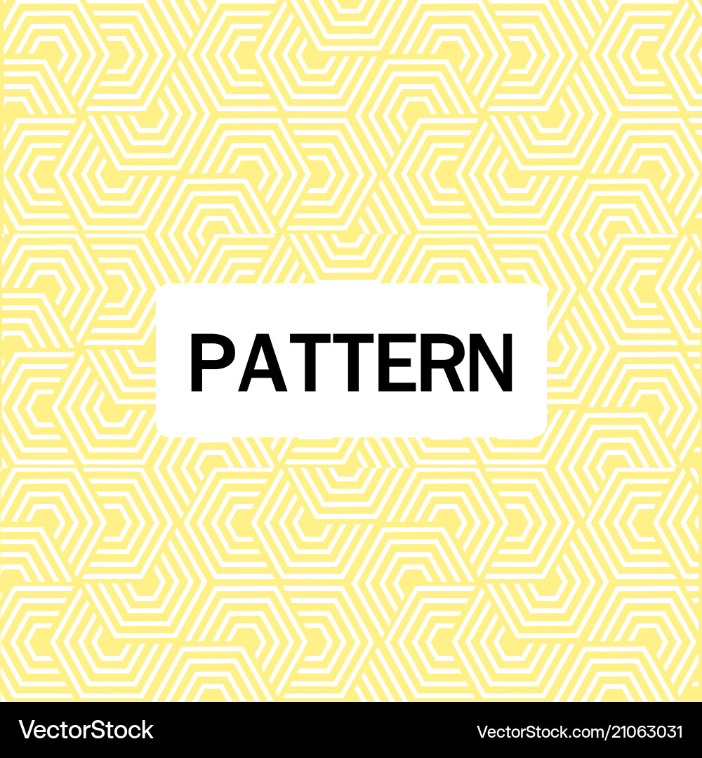Abstract overlap hexagon pattern yellow background Vector Image