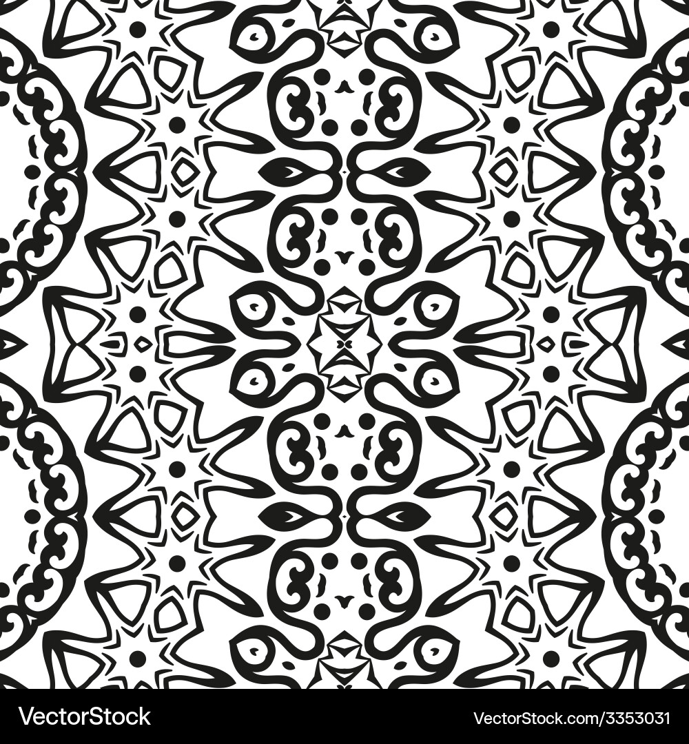 Abstract seamless outline pattern vector image