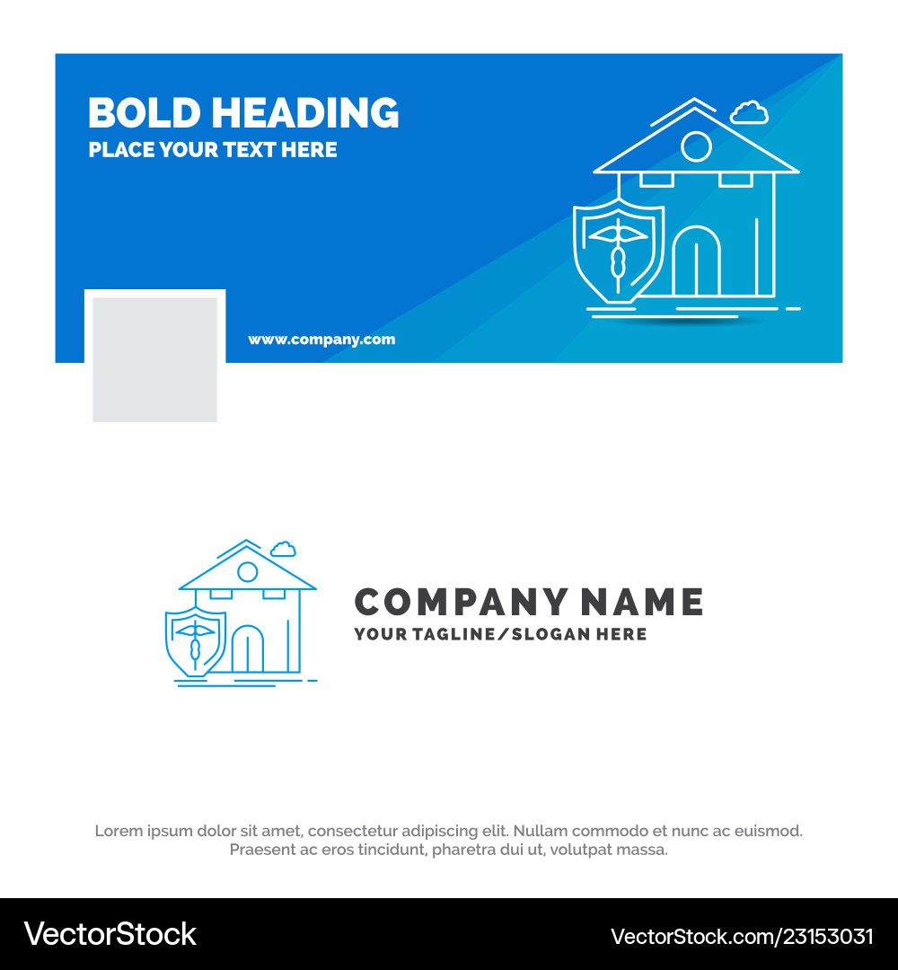 Blue Business Logo Vorlage für Versicherung Blue Business Logo Vorlage für Versicherung vektorbild