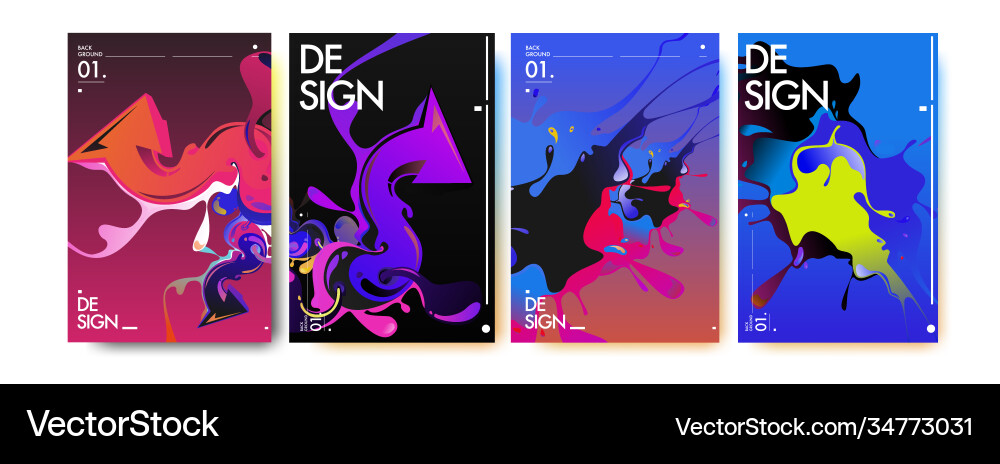 Colorful abstract fluid gradient pattern Colorful abstract fluid gradient pattern vector image