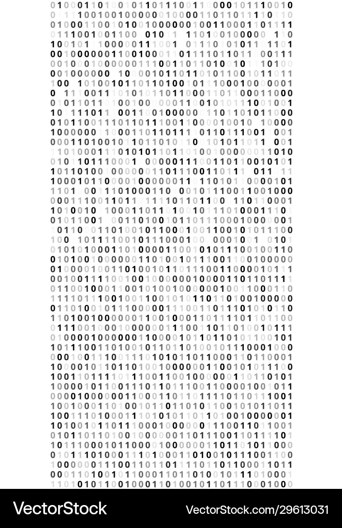 Dense Binary Code Screen Vector Image