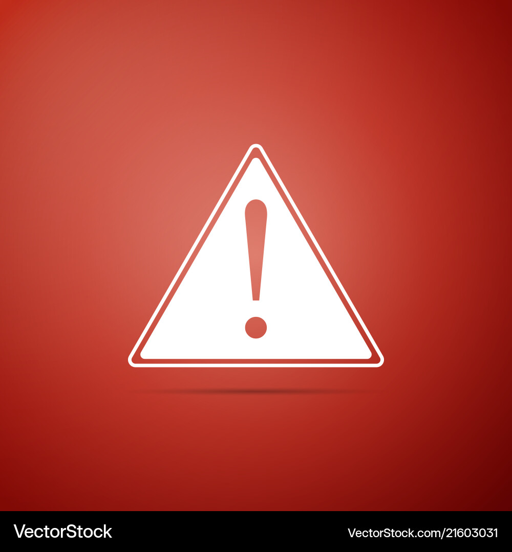 Exclamation mark in triangle icon isolated Exclamation mark in triangle icon isolated vector image