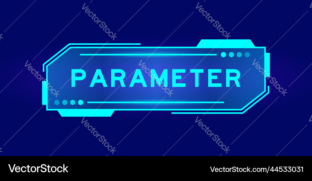Futuristic hud banner that have word parameter Vector Image