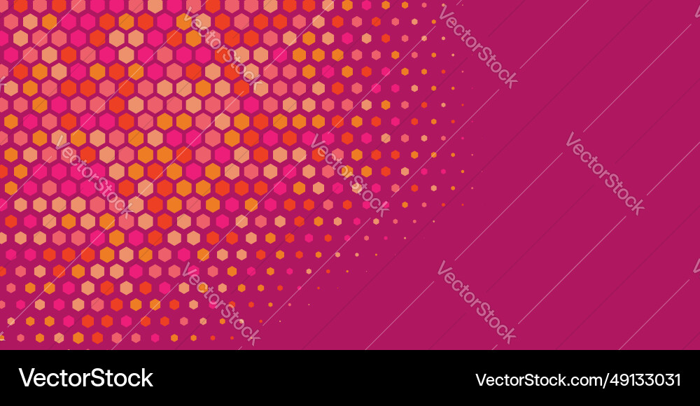 Geometric abstract hexagon multi color background vector image