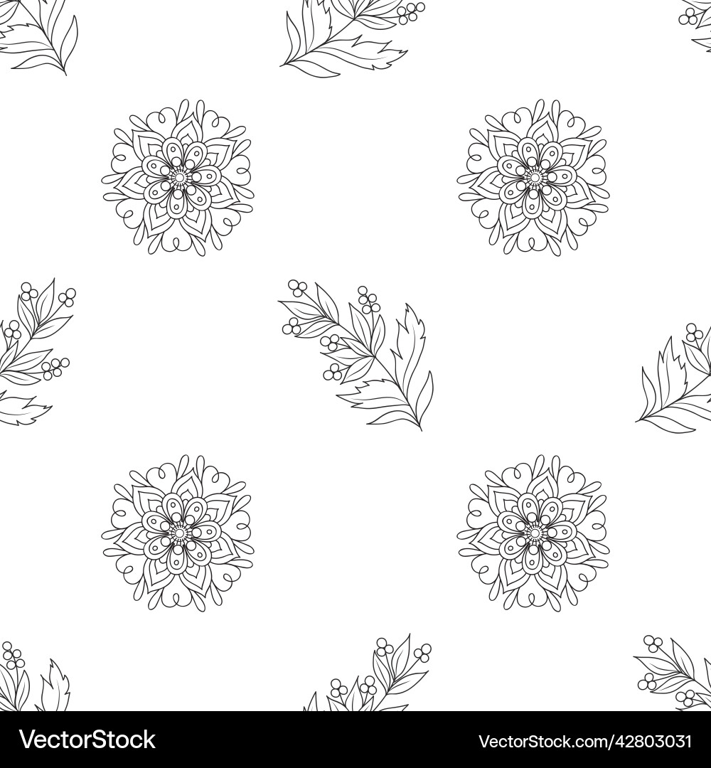 Graphic seamless pattern with abstract Vector Image