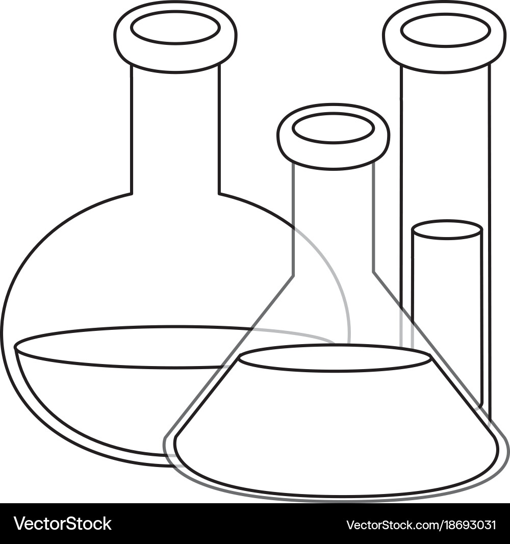 Isolated flask design vector image