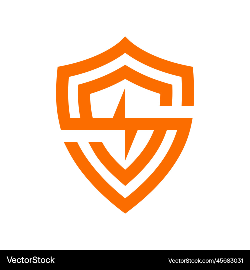 Letter shield logo s template Royalty Free Vector Image
