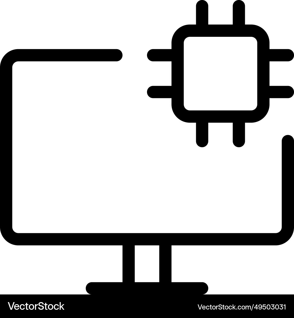 Microchip an essential component of computer vector image