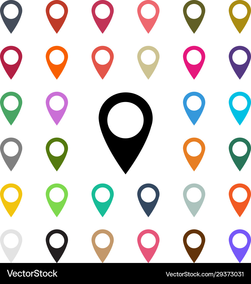 Modern gps location map pointer icon flat design Modern gps location map pointer icon flat design vector image
