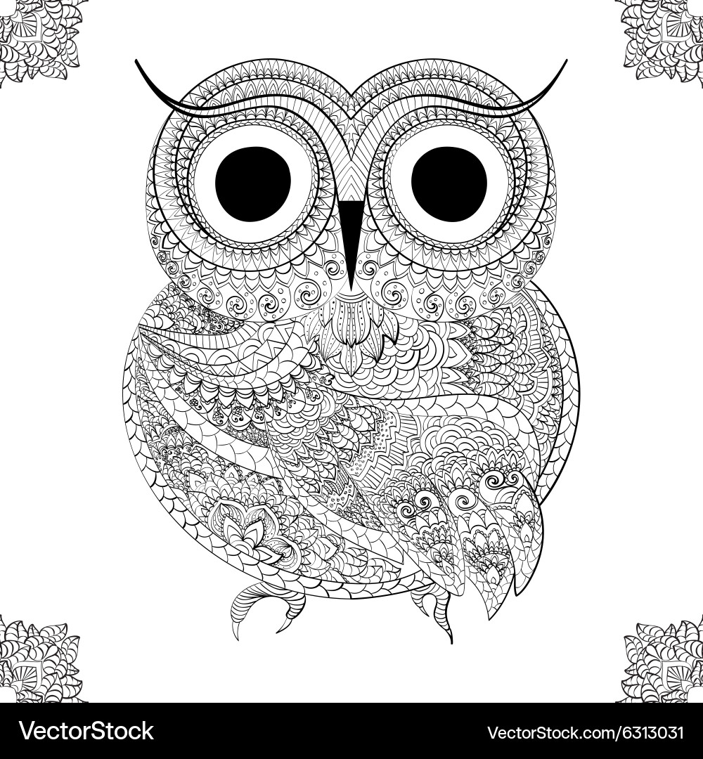 Owl bird Royalty Free Vector Image - VectorStock