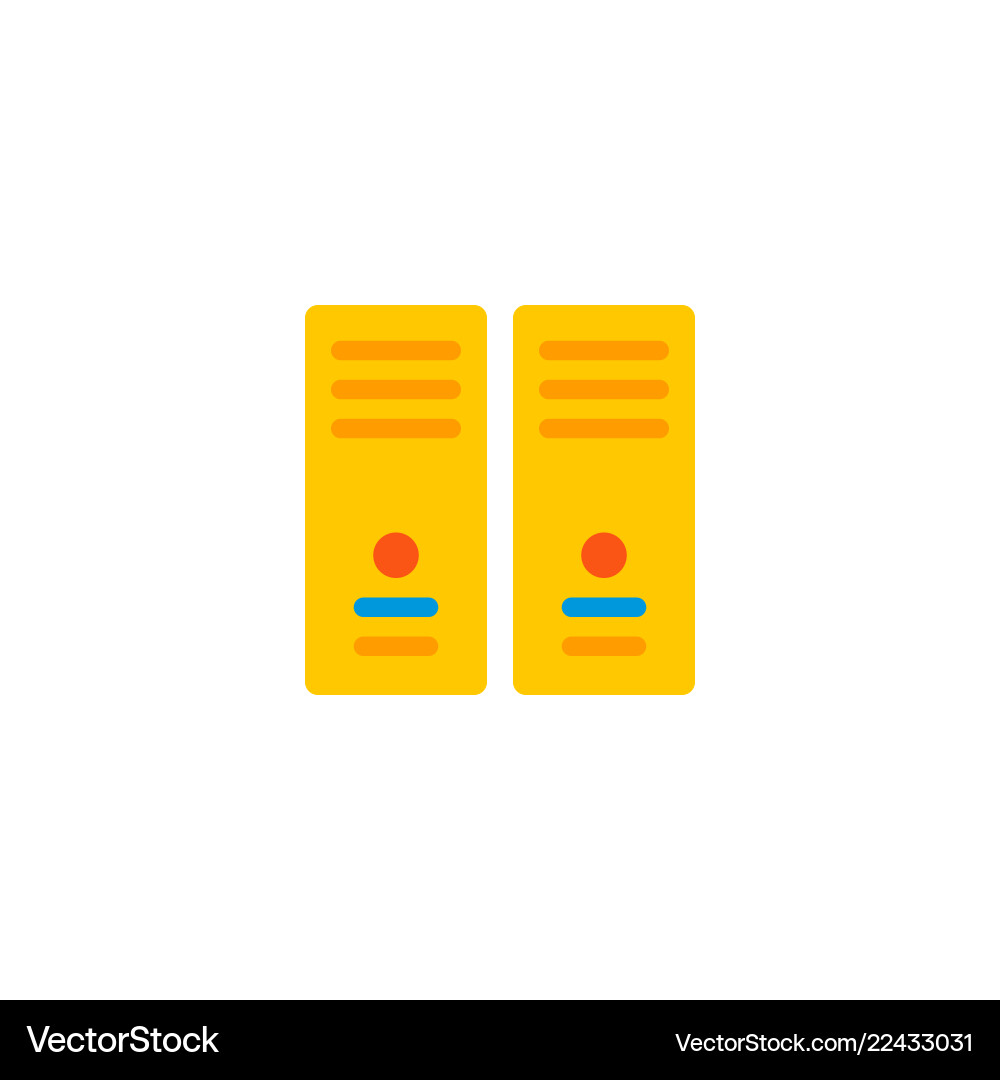 Server icon flat element Server icon flat element vector image