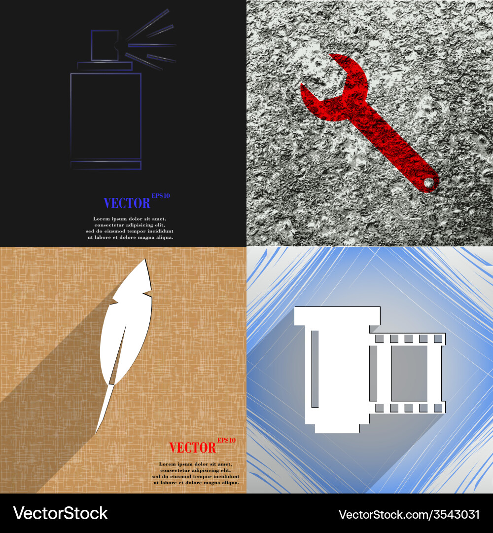Set of abstract backgrounds with different web vector image